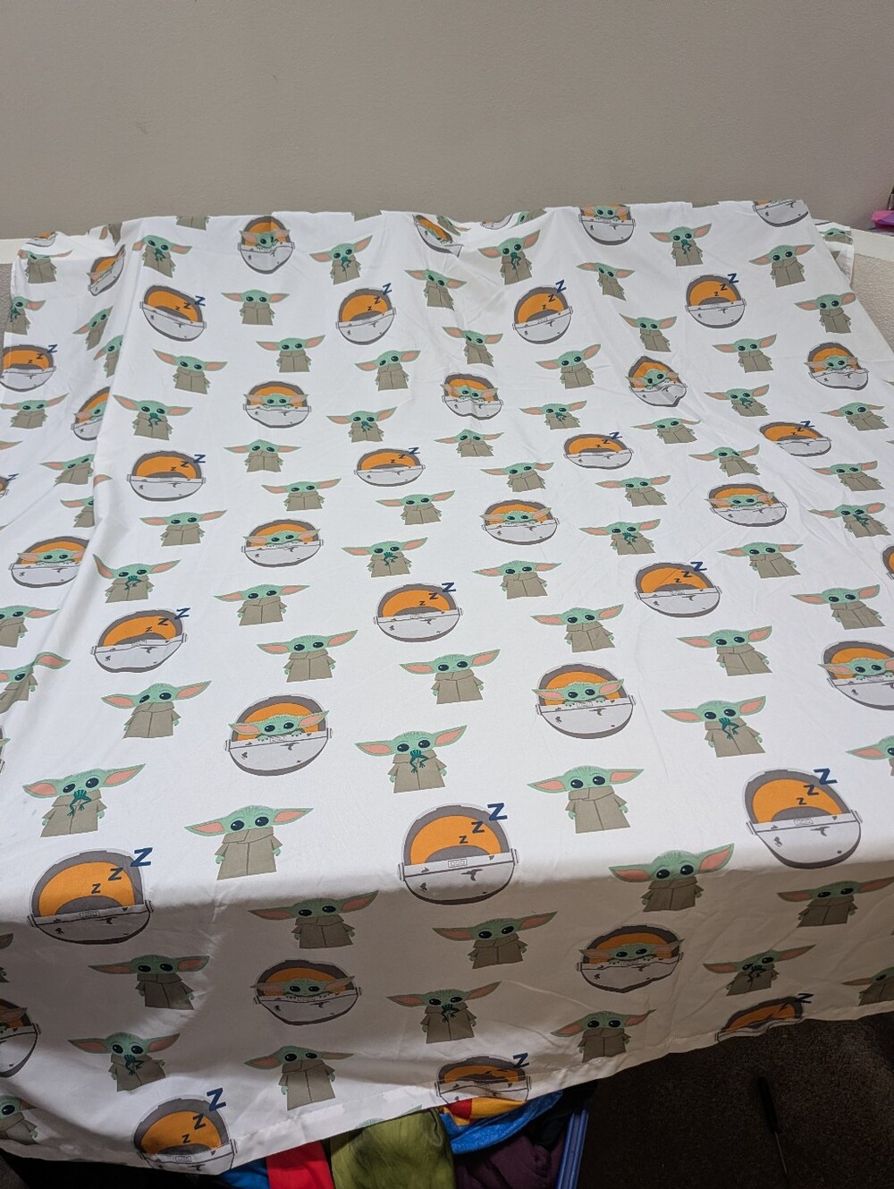 Star Wars Baby Yoda Mandalorian Twin Bed Flat Top SHEET only